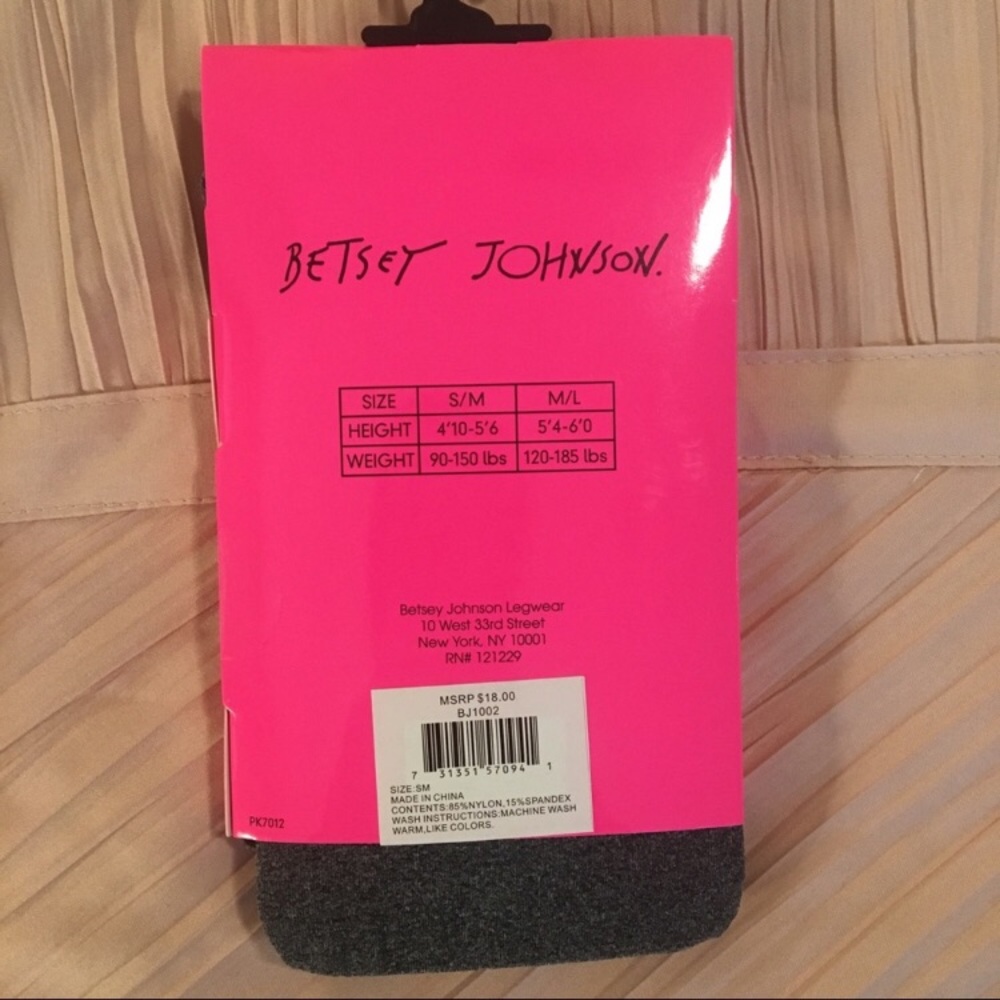 Betsey Johnson tights stockings size small medium - Picture 3 of 7